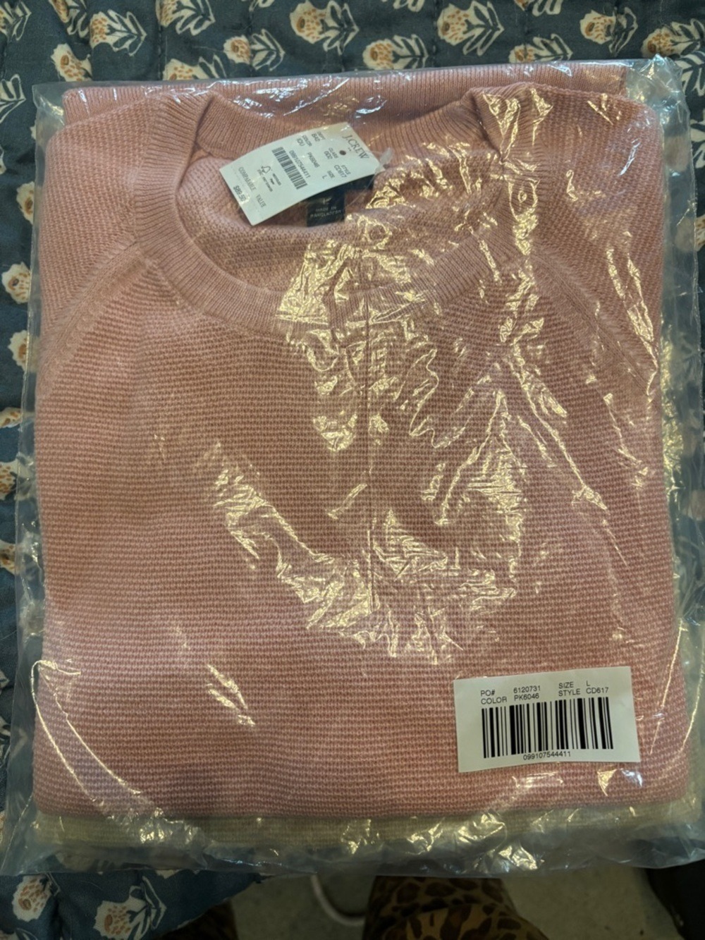 NWT J.Crew Waffle Knit Crewneck Sweater - Picture 2 of 2